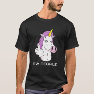 Camiseta Gente nueva divertida - Unicornio sarcástico