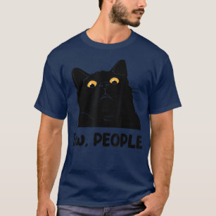 Camiseta Gente nueva y divertida amante del gato negro para