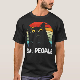 Camiseta Gente nueva y divertida amante del gato negro para