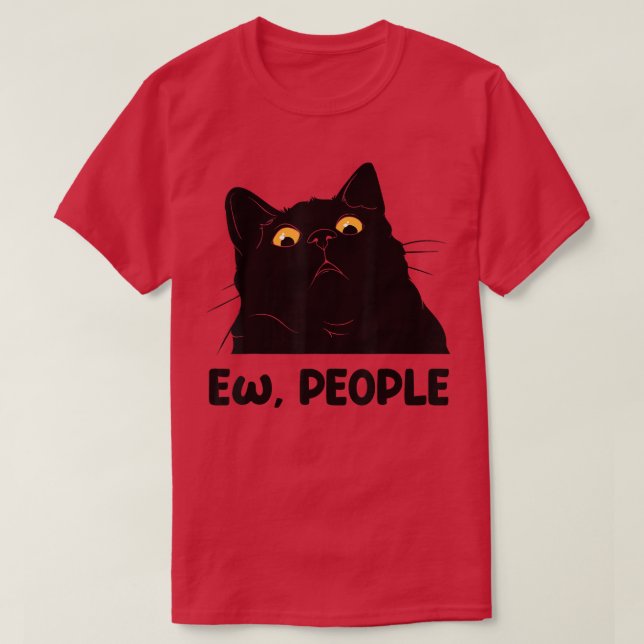 Camiseta Gente nueva y divertida amante del gato negro para (Diseño del anverso)