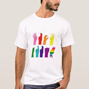 Camiseta Gente sorda Anti-Trump Democracia LGBT Trans