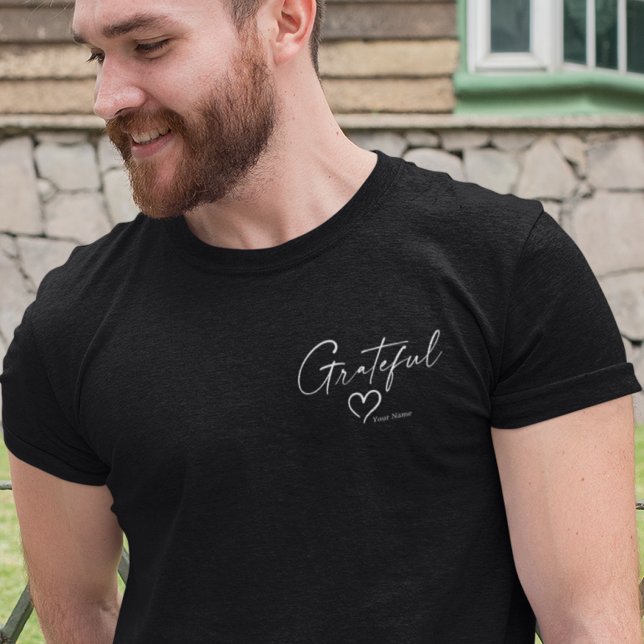 Camiseta Gentil Corazón | Su Nombre Guión De Tinta Mínima (Subido por el creador)