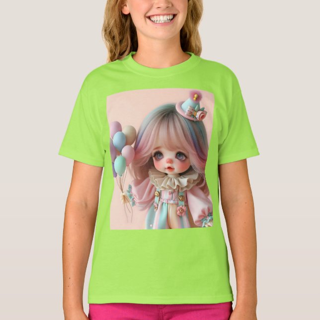 Camiseta Gentil Niña con globos (Anverso)