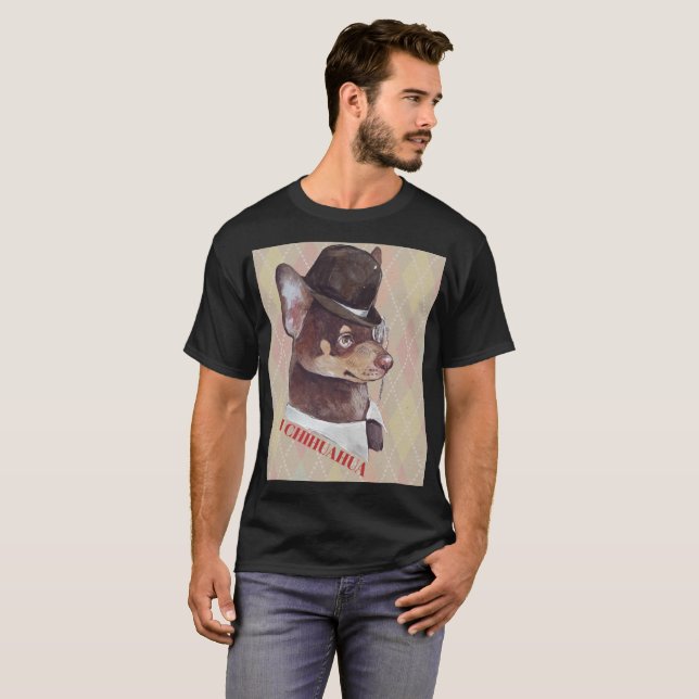 Camiseta Gentleman Chihuahua Dog (Anverso completo)