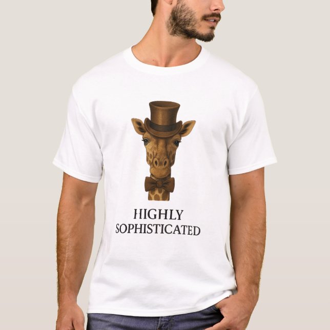 Camiseta Gentleman Giraffe - El altamente sofisticado (Anverso)