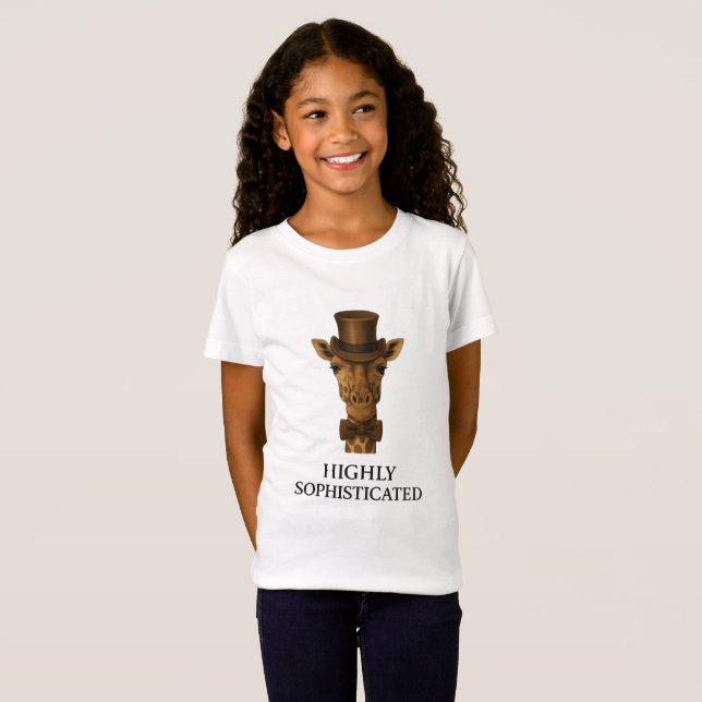 Camiseta Gentleman Giraffe - El altamente sofisticado (Anverso completo)