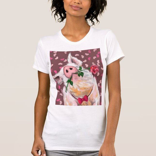 Camiseta Gentleman Pig Funny T-Shirt (Anverso)