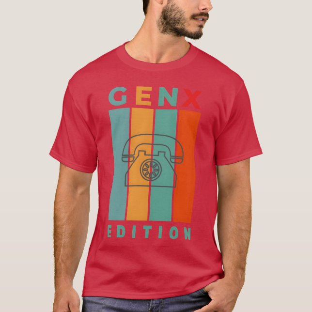 Camiseta GENX EDITION Vintage Phone Design (Anverso)