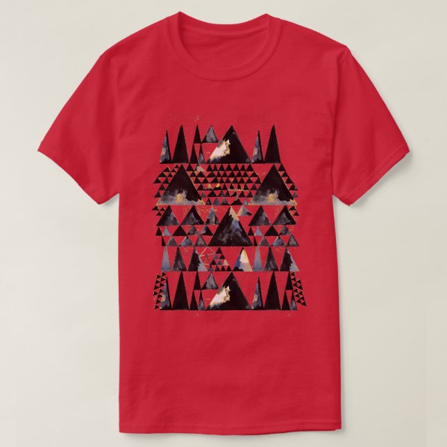 Camiseta Geo Scandi Black Triangles Gold (Diseño del anverso)