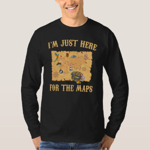 Camiseta Geocache Estoy Aquí Para Los Mapas Senderismo Hola