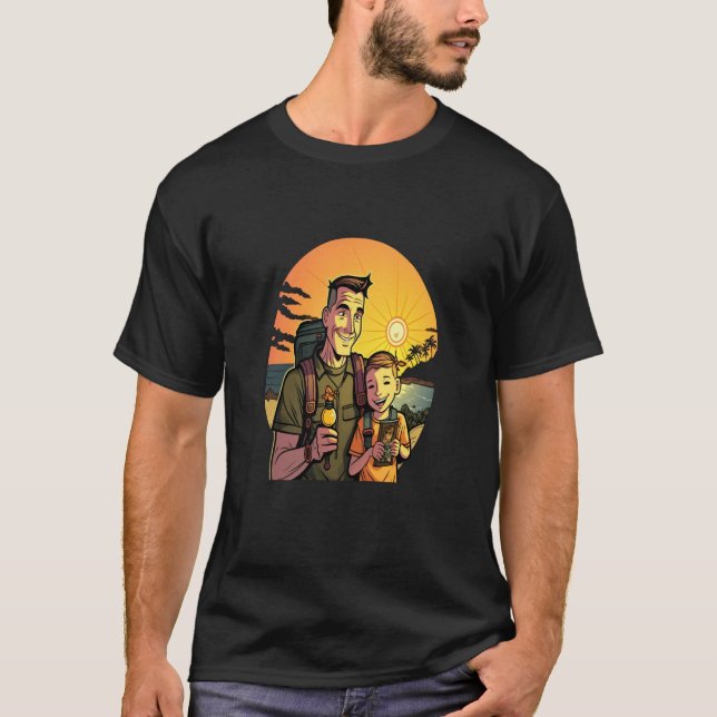 Camiseta Geocache Mountain Hiking Trip Geocaching Dad In Su (Anverso)