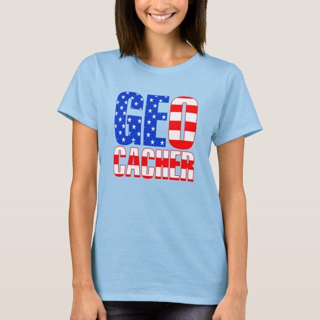 Camiseta Geocacher de Estados Unidos (Anverso)