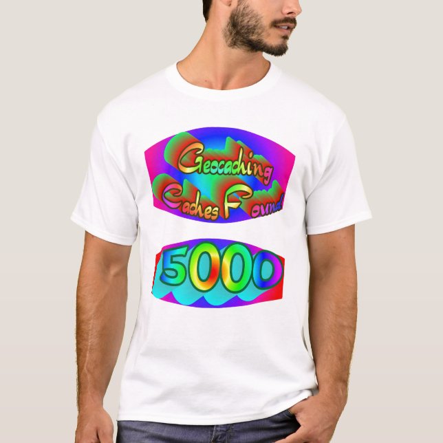 Camiseta Geocaching 5000 hallazgos (Anverso)