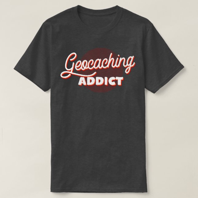 Camiseta Geocaching Addict Retro (Diseño del anverso)