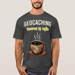 Camiseta Geocaching Alimentado Por El Café Geocache Geocach