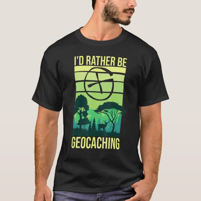 Camiseta Geocaching Container Treasure Chest Mapa GPS Geoca (Anverso)