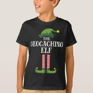 Camiseta Geocaching Elf Matando Navidades familiares Fiesta