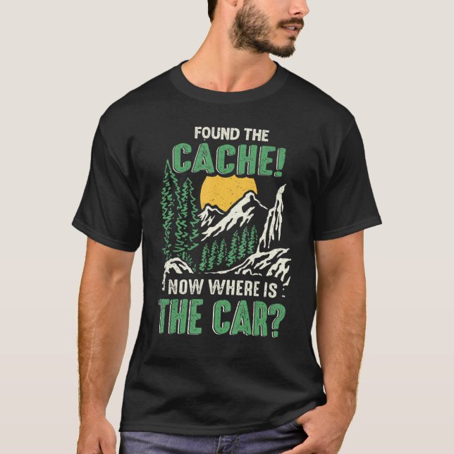 Camiseta Geocaching Found The Cache Geocacher Expert Geocac (Anverso)