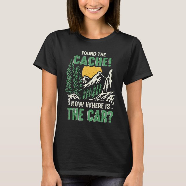 Camiseta Geocaching Found The Cache Geocacher Expert Geocac (Anverso)