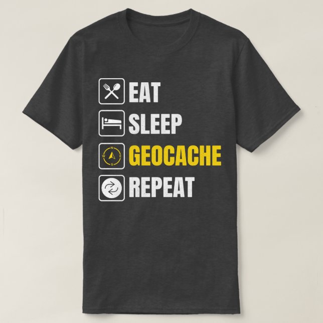 Camiseta Geocaching Geocache Geocacher Geocacher Geocache (Diseño del anverso)