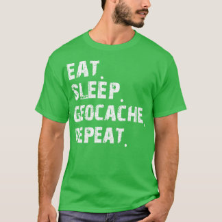 Camiseta Geocaching Lover Eat Sleep Geocache Repetir (1)