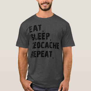 Camiseta Geocaching Lover Eat Sleep Geocache Repetir (2)