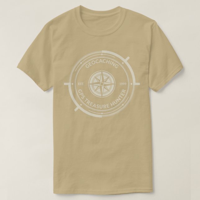 Camiseta Geocalización de la brújula de caza del tesoro del (Diseño del anverso)