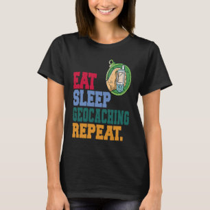 Camiseta Geocásico de repetición de geocache de sueño de co