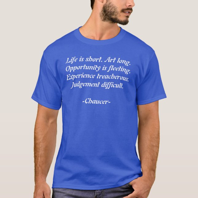 Camiseta Geoffrey Chaucer cita a T-Shirt (Anverso)