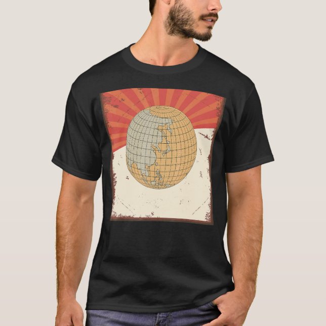 Camiseta Geografía de la Tierra del Mundo de Guay retro vin (Anverso)