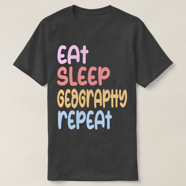 Camiseta geografía de repetición (Diseño del anverso)