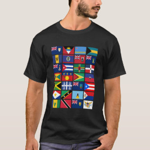 Camiseta Geografía del Orgullo de las Banderas del Caribe