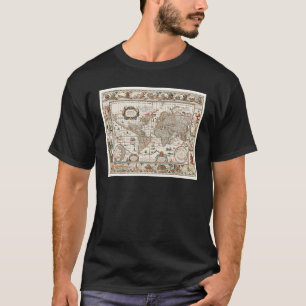 CAMISETA GEOGRAFÍA E DE LA HISTORIA DE MAP MUNDIAL DEL SIGL
