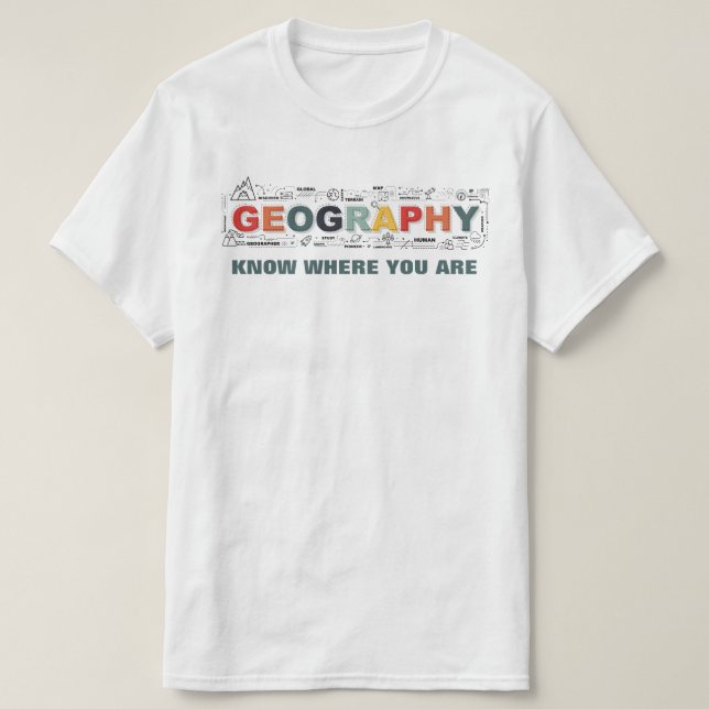 Camiseta Geografía-Saber Dónde Estás (Diseño del anverso)