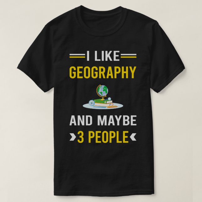 Camiseta Geografo de 3 personas (Diseño del anverso)