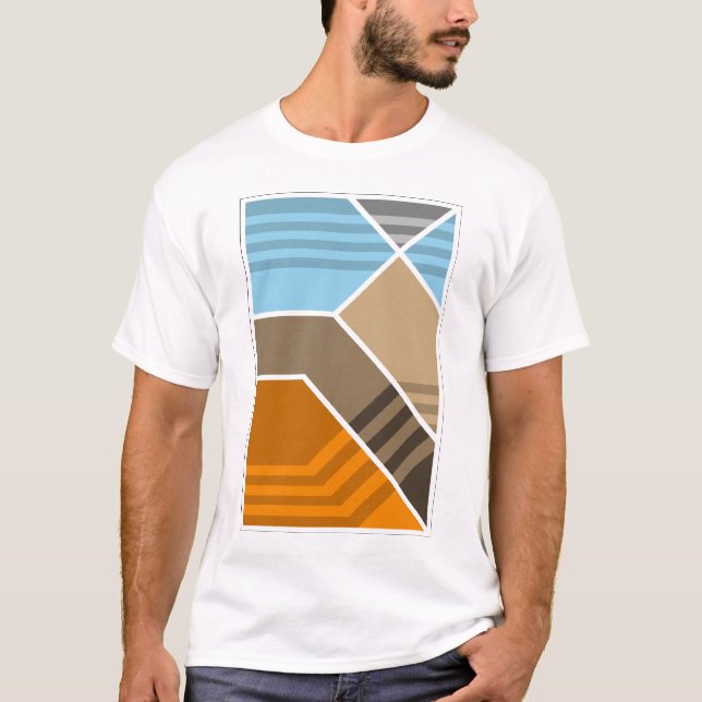 Camiseta Geología abstracta de la zona de la subducción (Anverso)