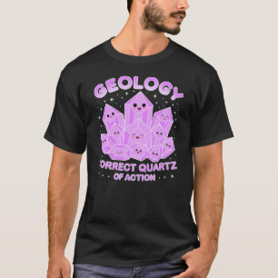 Camiseta Geología Correcto Quartz De Acción Cortar Gemas De