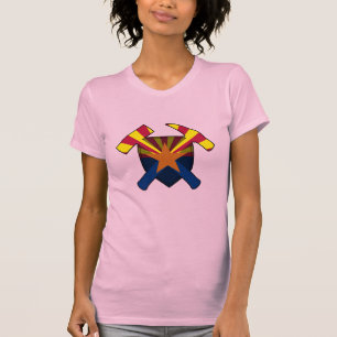 Camiseta Geología de Arizona: martillo de roca y escudo