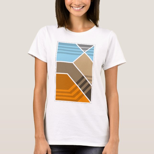 Camiseta Geología de la zona de subducción abstracta (Anverso)