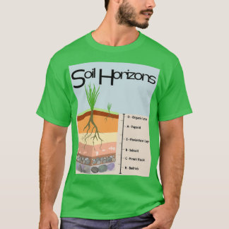 Camiseta Geología de los horizontes del suelo Ciencia del s