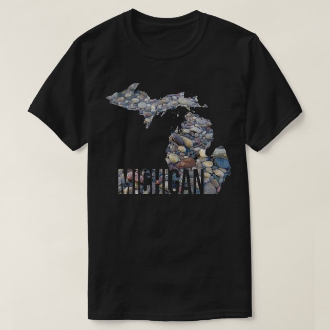 Camiseta Geología de MI del estado de Michigan Rock Beach L (Diseño del anverso)