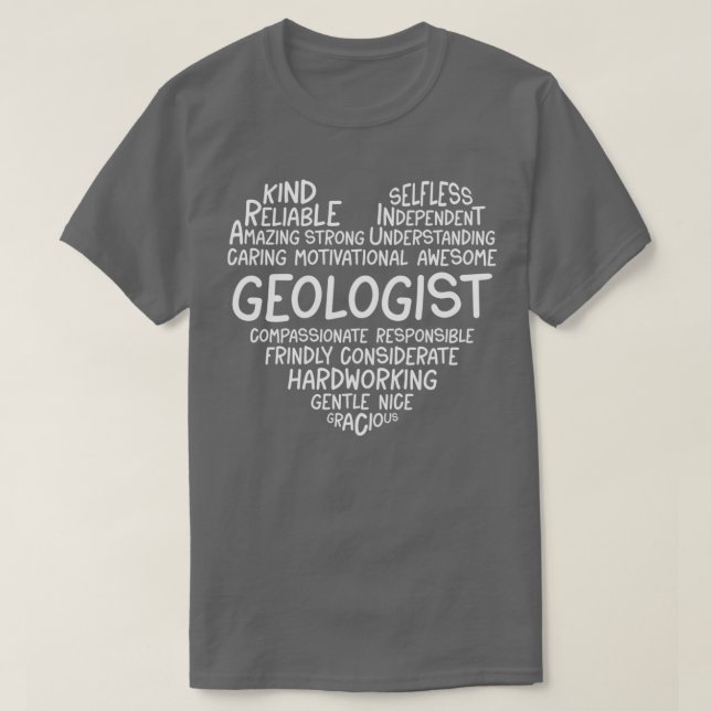 Camiseta Geología del corazón geólogo (Diseño del anverso)