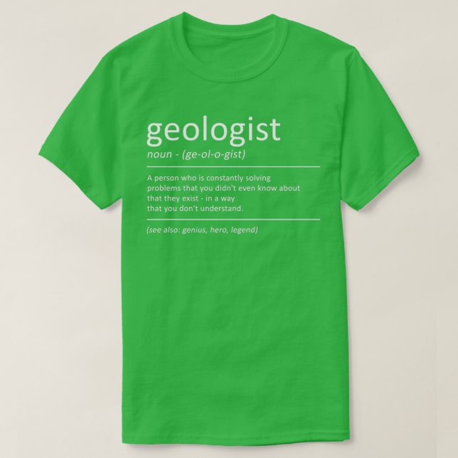 Camiseta Geologist Funny Definition Humor Geology (Diseño del anverso)