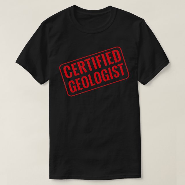 Camiseta Geólogo certificado (Diseño del anverso)