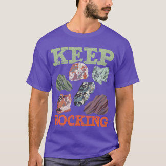 Camiseta Geólogo Coleccionista de Minerales Sigue Rockeando