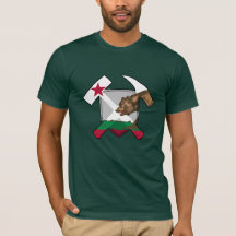 Geólogo de California - Martillo de roca y escudo