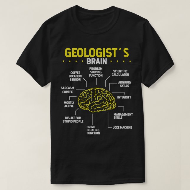 Camiseta Geólogo del coleccionista Rockounder Brain Rock Mi (Diseño del anverso)