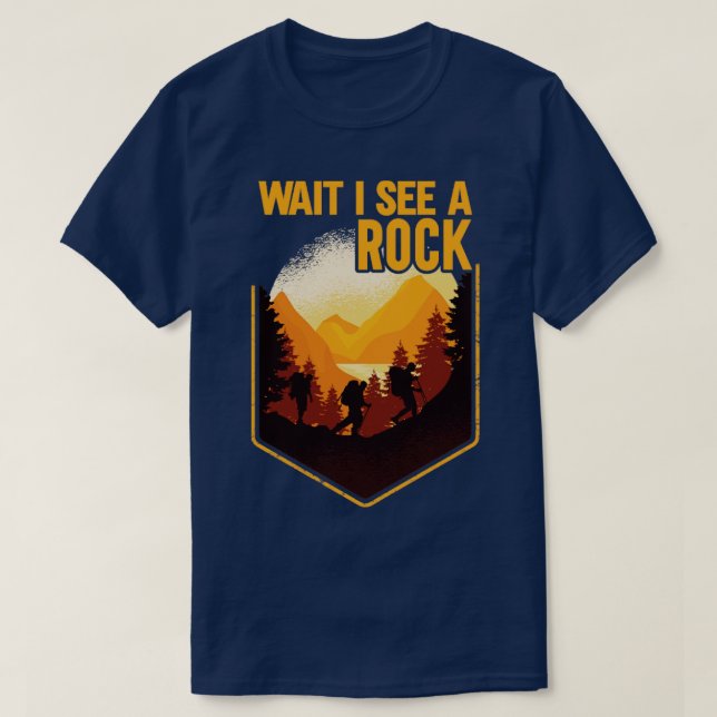 Camiseta Geólogo ve una roca (Diseño del anverso)