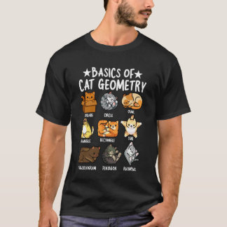 Camiseta Geometría Básica de Gatos Matemáticas Dueño de Gat