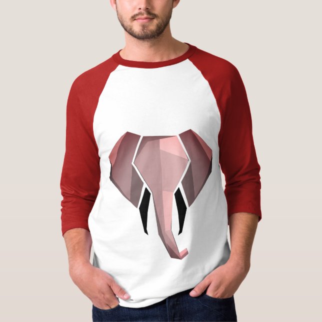Camiseta Geometría Cabeza elefante (Anverso)